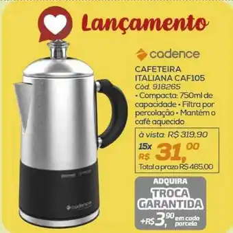 Cafeteira Italiana Caf105 Cadence
