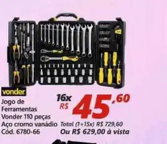 Lojas Becker Jogo De Ferramentas Vonder 110 Peças oferta