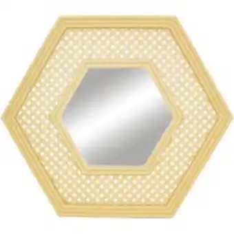 Ferreira Costa Espelho decorativo hexagonal 50x50 cm marfim - jolie  oferta