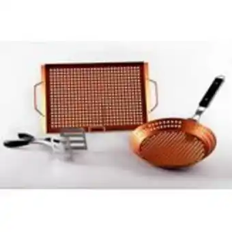Sam's Club Kit panela + bandeja + pinça cobre prana grill & pizza oferta