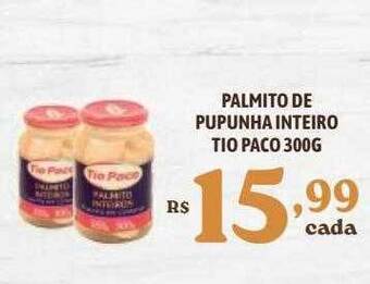 Bahamas Supermercados Palmito de pupunha inteiro tio paco oferta