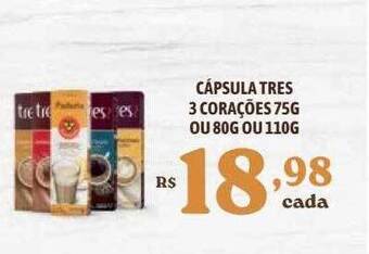Bahamas Supermercados Cápsula tres 3 corações oferta