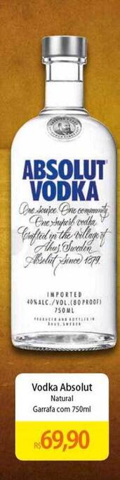Atacadão Vodka absolut oferta