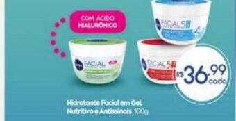 Drogarias Max Hidratante facial em gel nutritivo e antissinais oferta