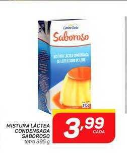 Mistura láctea condensada saboroso