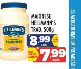 Supermercados Avenida Maionese hellmann's trad oferta