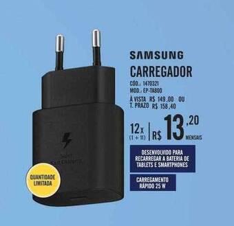 Zema Samsung carregador oferta