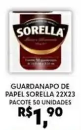 Boa Supermercados Guardanapo de Papel Sorella 22x23 oferta