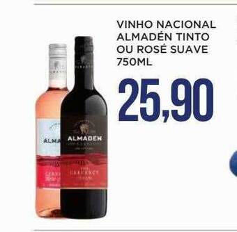 Vinho nacional almadén tinto ou rosé suave