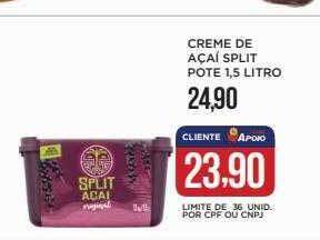 Apoio Mineiro Creme de açaí split pote oferta