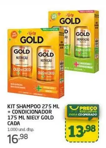 Kit shampoo + condicionador niely gold