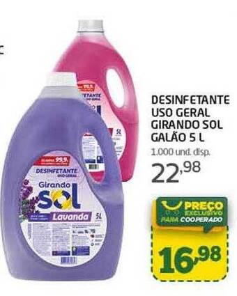 Desinfetante uso geral girando sol