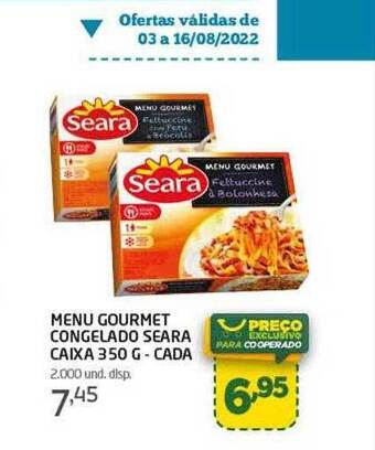 Cooper Menu gourmet congelado seara oferta