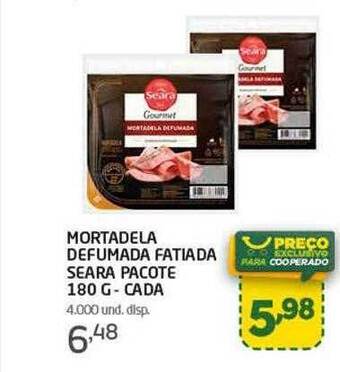 Cooper Mortadela defumada fatiada seara oferta