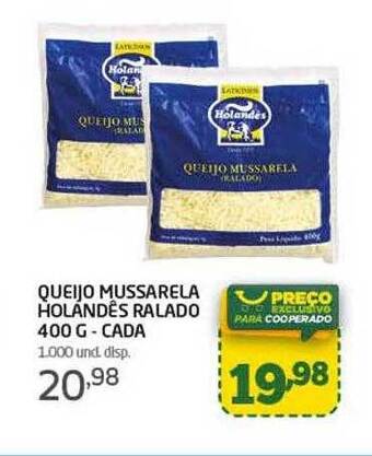Cooper Queijo mussarela holandês ralado oferta