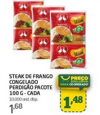 Cooper Steak de frango congelado perdigão oferta