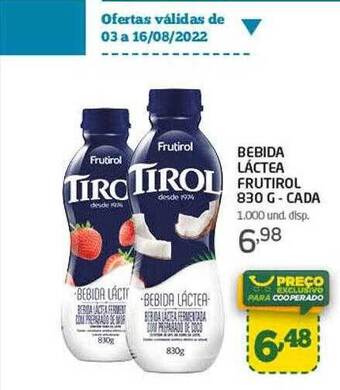 Bebida láctea frutirol