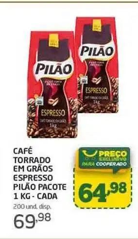 Cooper Café torrado em grãos espresso pilão oferta