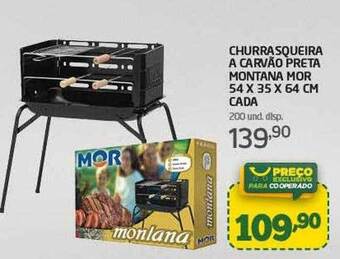 Cooper Churrasqueira a carvão preta montana mor oferta