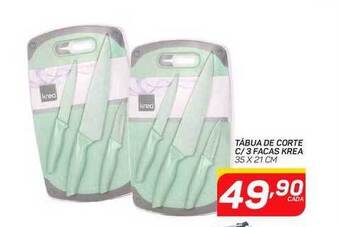 GBarbosa Tábua de corte c 3 facas krea oferta