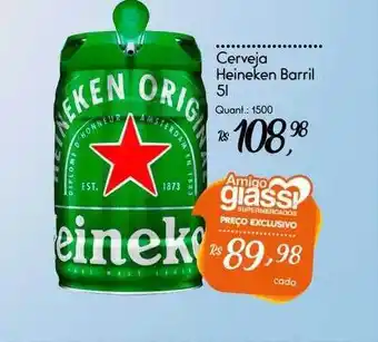 Giassi Supermercados Cerveja heineken barril oferta