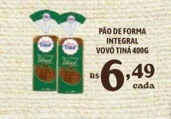 Bahamas Supermercados Pão de forma integral vovó tiná oferta