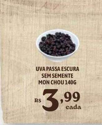 Bahamas Supermercados Uva passa escura sem semente mon chou oferta