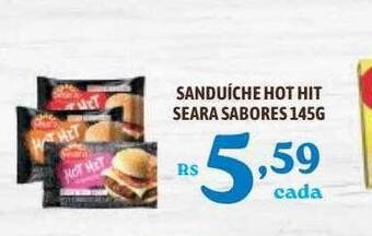 Bahamas Supermercados Sanduíche hot hit seara sabores oferta