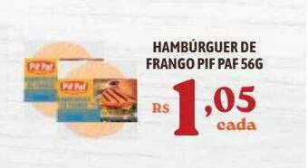 Bahamas Supermercados Hambúrguer de frango pif paf oferta