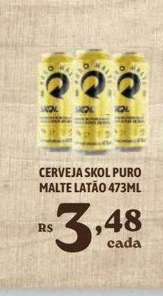 Cerveja skol puro malte latão