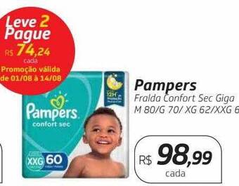 Drogal Pampers fralda confort sec giga oferta