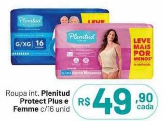 Roupa ínt. plenitud protect plus e femme c- 16