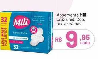 Farmácias Descontão Absorvente mili c-32 cob. suave c-abas oferta