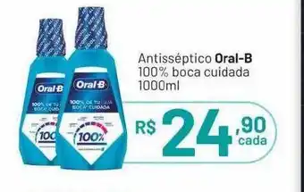 Antisséptico oral-b 100% boca cuidada