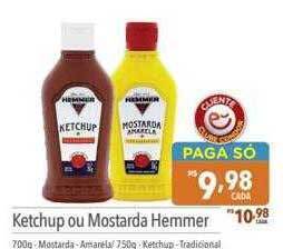 Supermercados Condor Ketchup ou mostarda hemmer oferta