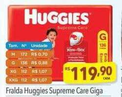 Fralda huggies supreme care giga