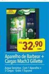 Supermercados Condor Aparelho de barbear + cargas mach3 gillette oferta