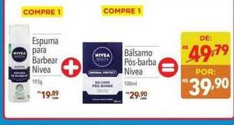 Supermercados Condor Espuma para barbear nivea bálsamo pós-barba nivea oferta