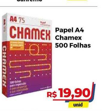 Hiper Moreira Papel A4 Chamex 500 Folhas oferta