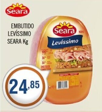 Central Supermercados Embutido Levissimo Seara 1kg oferta