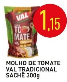 Calvo Atacadista Molho de Tomate Val Tradicional Sache 300g oferta