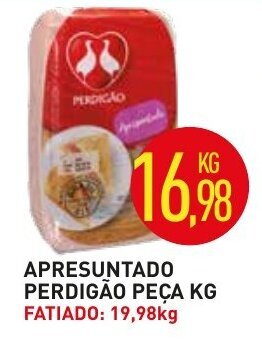 Calvo Atacadista Apresuntado Perdigao peca 1kg oferta
