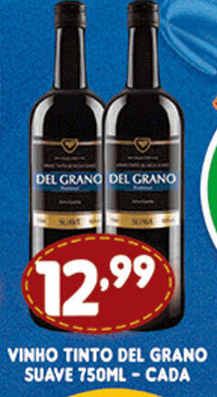 Supermercados Cristal Vinho Tinto del grano Suave 750ml cada oferta