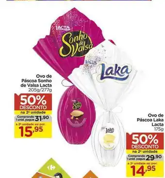 Carrefour Ovo De Páscoa Laka Lacta 50% Desconto Na 2a Unidade oferta