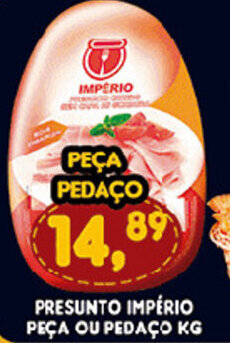 Supermercados Cristal Presunto Imperio peca ou pedaco 1kg oferta