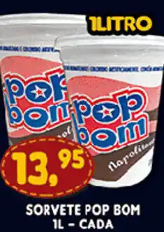 Sorvete Pop Bom 1L cada
