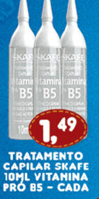 Supermercados Cristal Tratamento Capilar Skafe 10ml Vitamina Pro B5 cada oferta