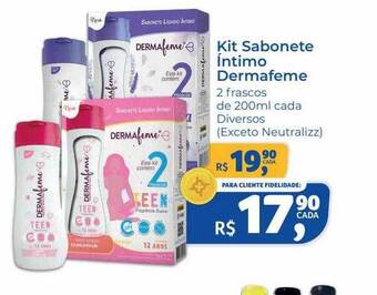 Kit sabonete íntimo dermafeme