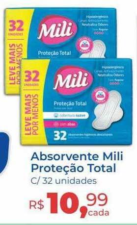 Hiper Farma Absorvente mili proteção total oferta