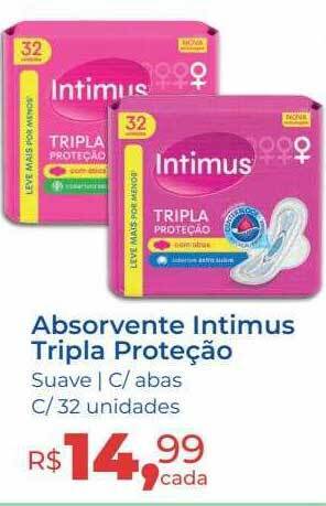 Hiper Farma Absorvente intimus tripla proteção oferta